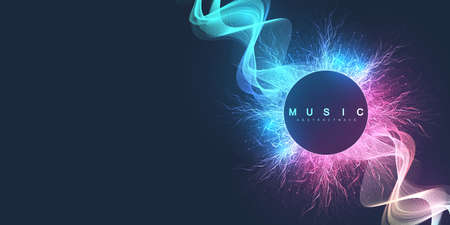 Sound music wave visualiztion. 3D sound solid waveform. Voice sample pattern designのイラスト素材