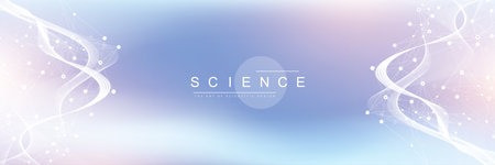 Abstract structure molecules or atom for science or medical background.のイラスト素材