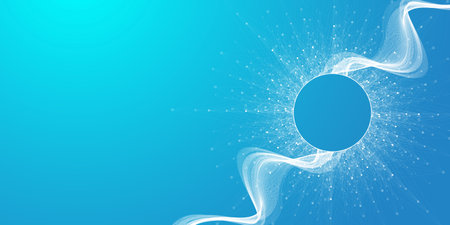 DNA Abstract Background with Deoxyribonucleic Acid Structure and Cell Molecules For Science Research and Gene genetic, Healthcare, and Medicine Designのイラスト素材