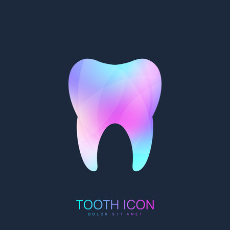 Tooth Vector logo Template. Medical Design Tooth Logo. Dentist Office Icon. Oral Care Dental and Clinic Tooth Logotypeのイラスト素材