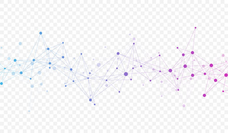 Connecting dots and lines. Abstract geometric plexus style background. Hand drawn vector artのイラスト素材