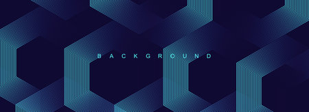 Digital hexagonal blue abstract background. Digital futuristic technology concept with hexagons....