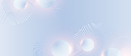 Modern abstract blue background with circular lines. Geometric stripe line art design for poster,...