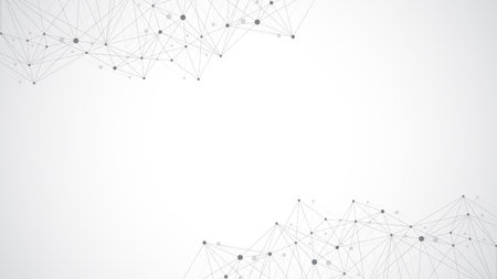 Global network connection banner design template. Header social network communication in the global business concept. Big data visualization. Internet technologyの写真素材