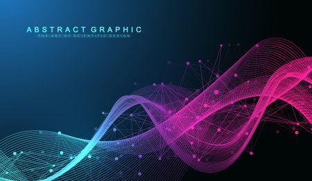 Global network connection banner design template. Header social network communication in the global business concept. Big data visualization. Internet technologyのイラスト素材