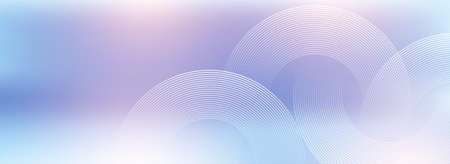 Modern digital abstract blue background with circular lines. Geometric stripe line art design for...