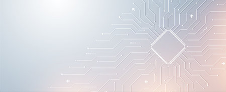 Motherboard technology circuit board background texture design. Creative idea AI banner concept for...