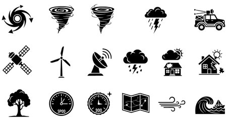 Weather icons set. Simple set of weather vector icons for web design isolated on white backgroundのイラスト素材