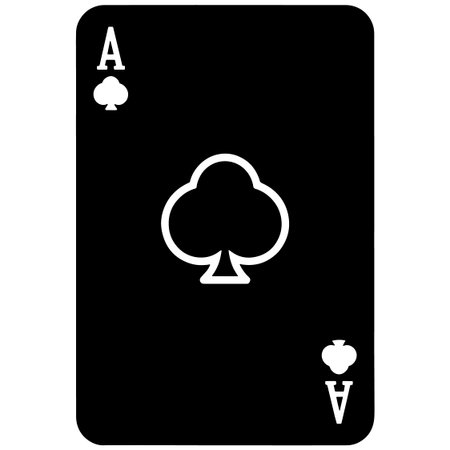 playing card vector icon. black and white illustration isolated on white backgroundのイラスト素材