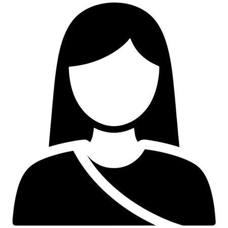 Woman icon vector female user person profile avatar in flat color glyph pictogram illustrationのイラスト素材