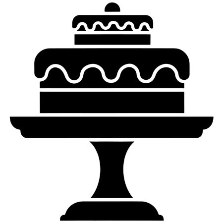 Cake icon. Simple illustration of cake icon for web design isolated on white background