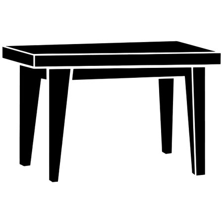 Wooden table icon. Simple illustration of wooden table vector icon for webのイラスト素材