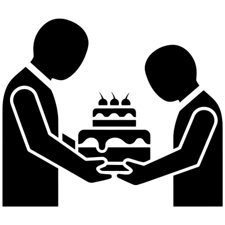 Black silhouette of two people holding a heart in their hands on a white backgroundのイラスト素材