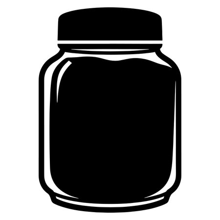 Glass jar icon. Simple illustration of glass jar vector icon for webのイラスト素材