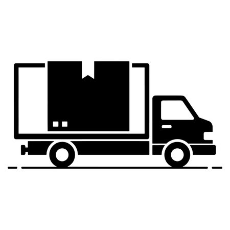 Delivery truck icon. Simple illustration of delivery truck vector icon for webのイラスト素材