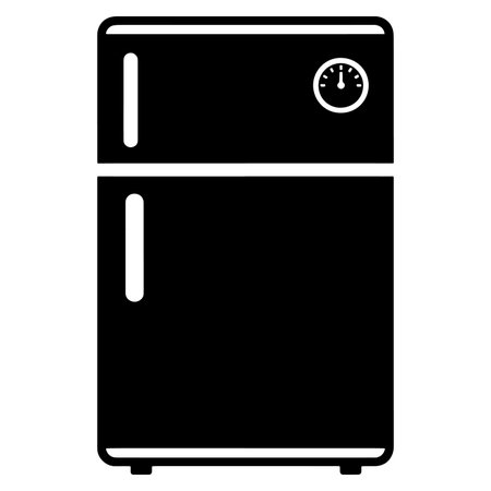 Refrigerator icon. Flat illustration of refrigerator vector icon for webのイラスト素材