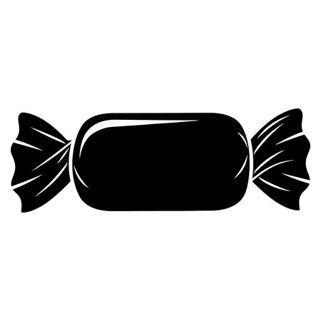 candy icon over white background. vector illustration, black and white designのイラスト素材