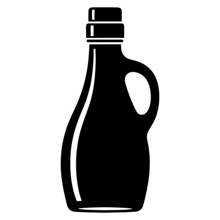 olive oil bottle icon vector illustration design graphic silhouette black and whiteのイラスト素材