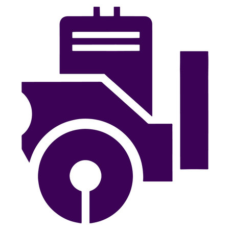 Purple  icon with white outline isolated on white background