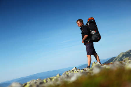 man in hikeのeditorial素材