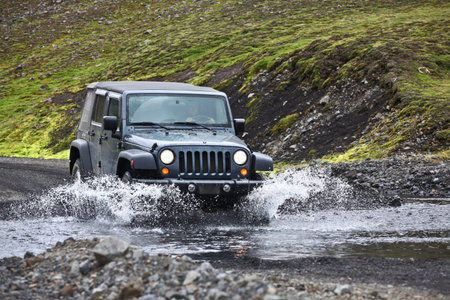 car in the river 