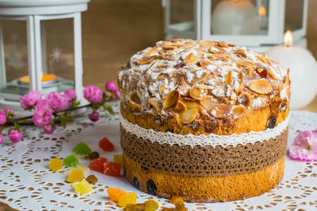 panetton with raisins and candied fruitsの写真素材