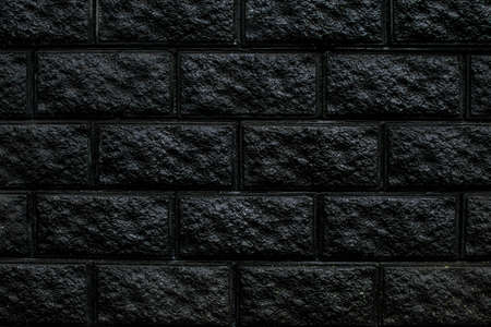 black brick wallの写真素材