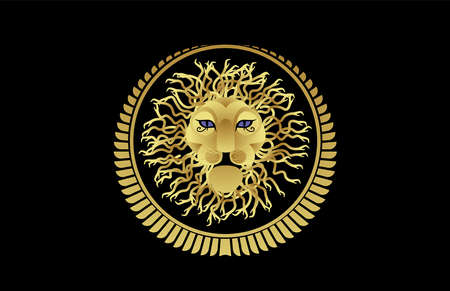 Medusa Hair Lion Head pharaoh styleのイラスト素材