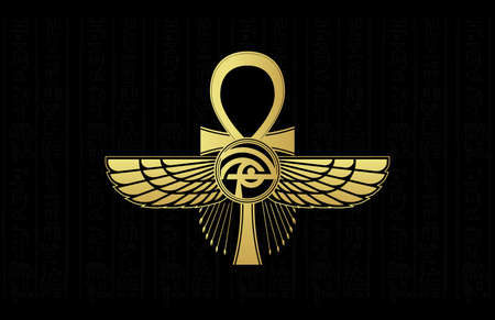 Ankh Key of life with Horus Eyeのイラスト素材