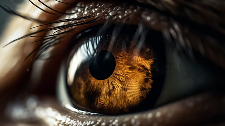 Macro shot of a human eye. Macro photography of human eye.の素材