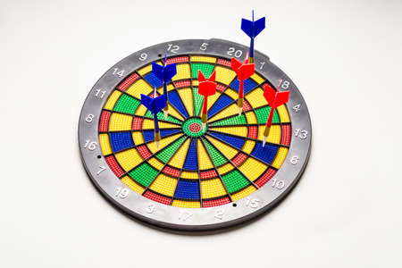Target, metaphor for success, winner concept, isolated on white background with clipping path, dartの写真素材
