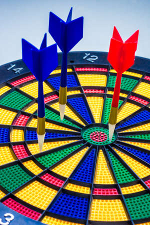 Target, metaphor for success, winner concept, isolated on white background with clipping path, dartの写真素材