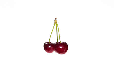Cherry. Cherries isolated on white background. With clipping path.の写真素材
