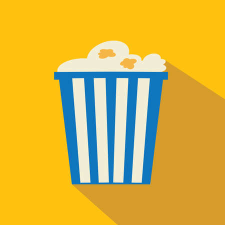 Popcorn. Flat design. Vector illustration.のイラスト素材