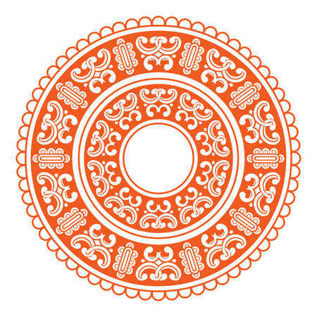 Geometrical Mandala. Vintage and traditional decorative elements. This mandala was drew  really detailed way. It could be use for every kind of design things.のイラスト素材