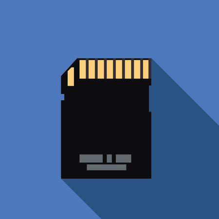 SD card icon flat design. Vector illustration.