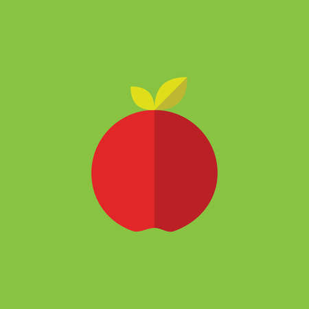 Apple flat icon. Vector illustrationのイラスト素材