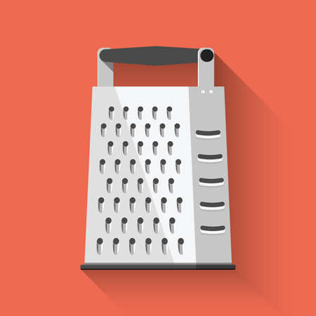 Grater icon. Flat design. Vector illustration. Kitchen utensil. Cooking stuff.のイラスト素材