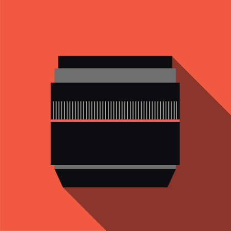 Camera lens flat design. Vector illustration.のイラスト素材