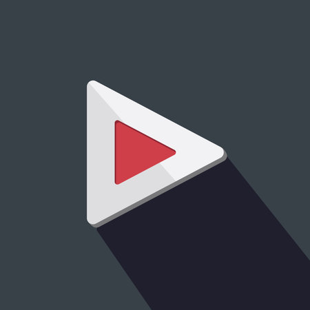 Play button flat design.