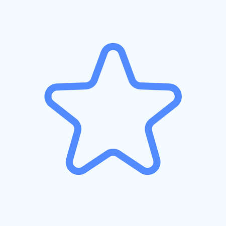 Star icon for the website menu. Rounded and thin line icon of the star, astronomy, favoriteのイラスト素材