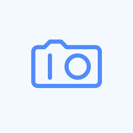 Image search icon for the website user interface design. Rounded and thin icon of the vector camera illustration.のイラスト素材