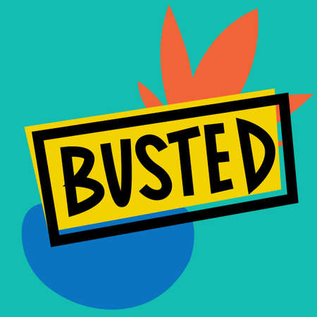 busted vector illustration concept, banner myth vs truth, can use for, landing page, template, ui, web, mobile app, poster, banner, flyeのイラスト素材
