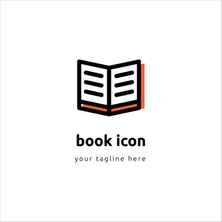 Book Icon Vector Illustration isolated on white backgroung, good for library, bookstore appのイラスト素材