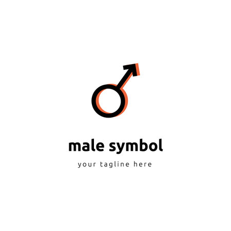 male sign icon, International womens day symbol. Eps10 vector illustration on white backgrounfのイラスト素材