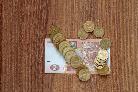 the Ukrainian currency hryvnia.の写真素材