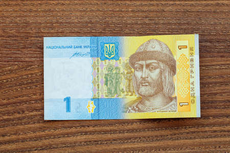 The hryvnia, denomination one hryvnia.の写真素材