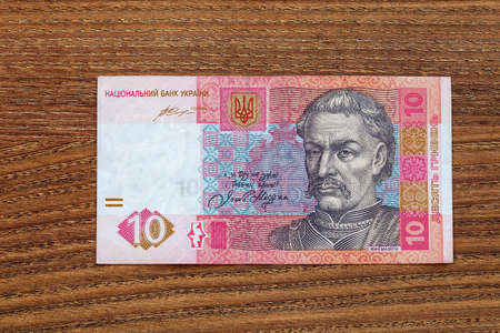 The hryvnia, denomination ten hryvnia.の写真素材