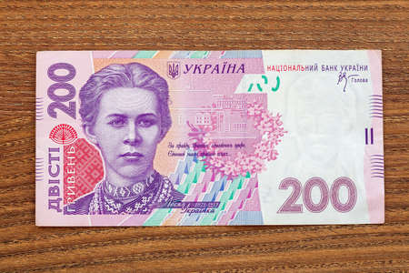 The hryvnia, denomination two hundred hryvnia.の写真素材
