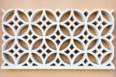Product from plaster for dressing of facades of buildings and internal rooms.
